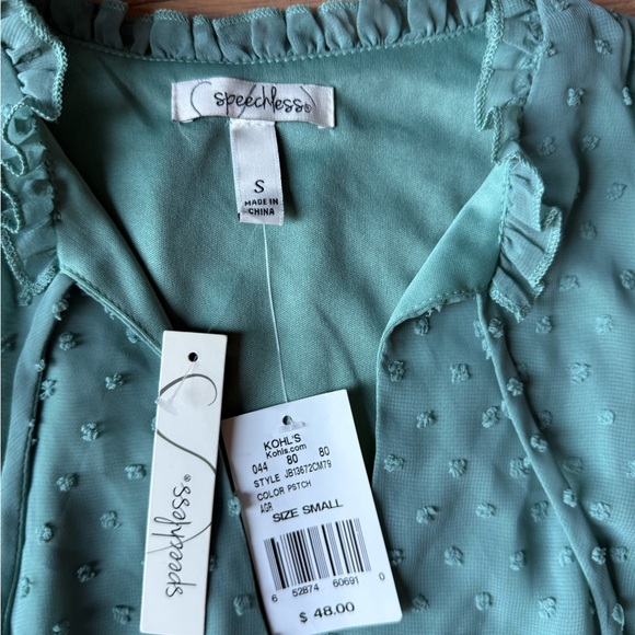 NWT Sky Blue Women’s Short Ruffle Dress Size Small - Picture 4 of 4